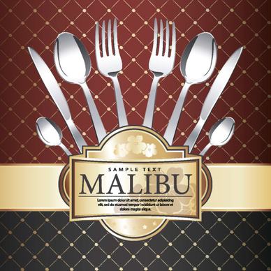 commonly restaurant menu cover template vector set