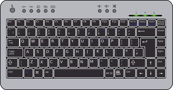 Compact Computer Keyboard clip art