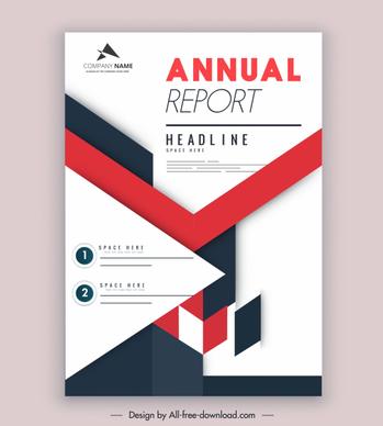 company annual report template colorful bright modern design