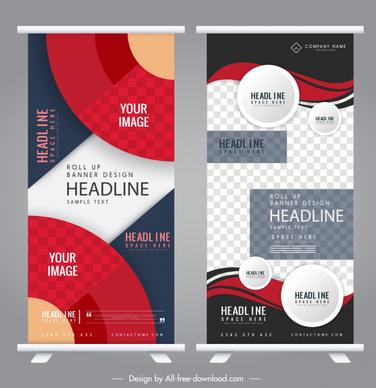 company banner templates abstract colorful modern vertical design