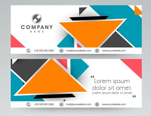 company banners modern design vector