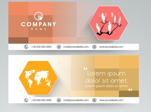 company banners modern design vector