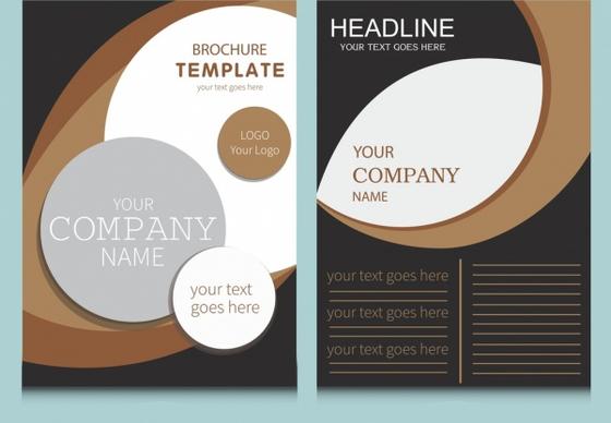 company flyer template modern circles curves decoration
