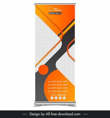 company roll up banner template elegant geometry shapes