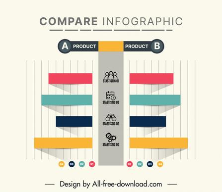 compare infographic template elegant symmetric