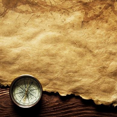 compass and old kraft paper highdefinition picture