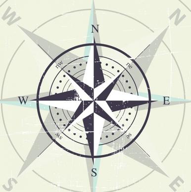 compass background classical arrow circle decor vignette design