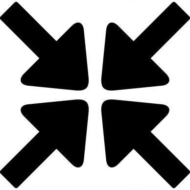 compress arrows alt sign icon flat silhouette symmetric design