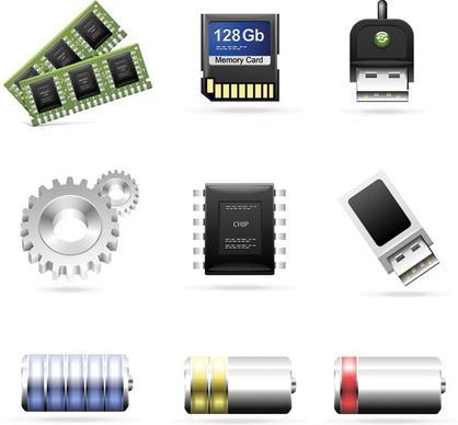 computer accessories theme icon vector
