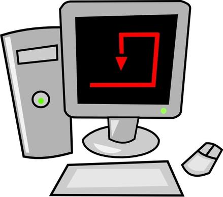 Computer Cartoon Desktop clip art