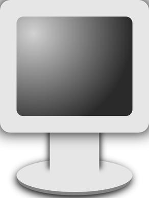 Computer Lcd Screen Icon Grayscale clip art