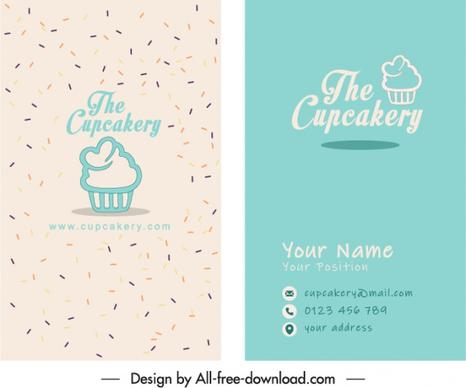 confectionery name card template classic flat handdrawn sketch