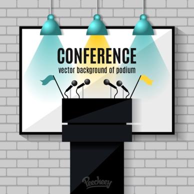conference stage illustration