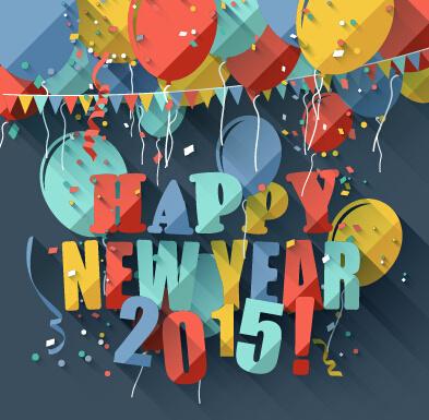 confetti15 new year vintage background vector