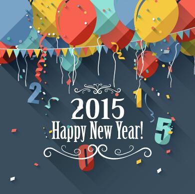 confetti15 new year vintage background vector