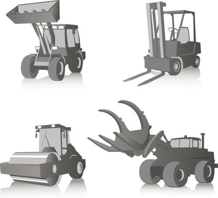 construction vehicles design vector set