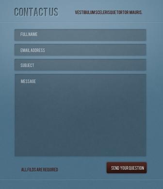 Contact Form – Free PSD Web Element