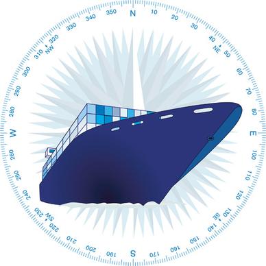 container shipping design vector set