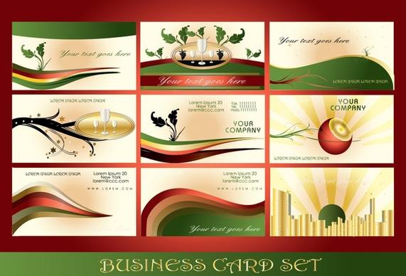 business card templates elegant modern colorful dynamic decor