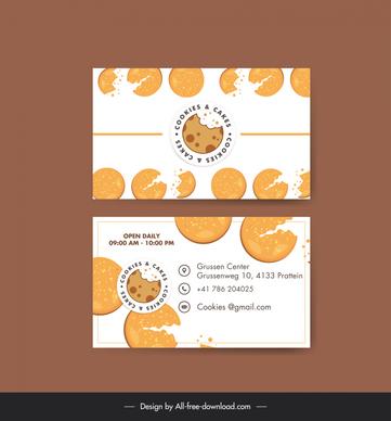 cookie business card template classical design 