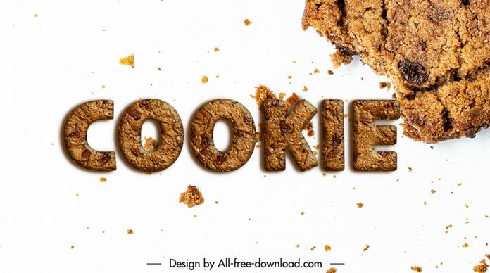 cookie styles banner template modern realistic cake pieces layout