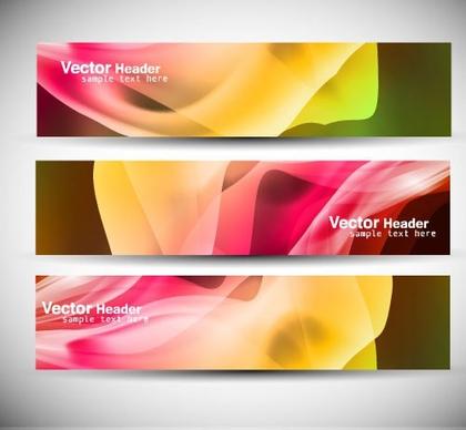 decorative banner templates abstract modern dynamic shapes
