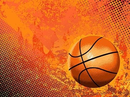 cool basketball and background elements vector