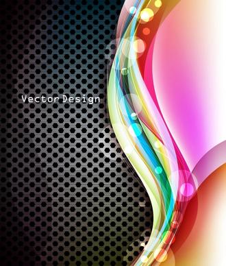 decorative background template sparkling colorful swirled design