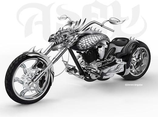 cool motorcycle vector leading
