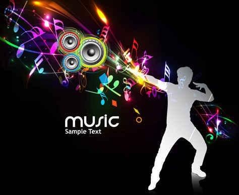 Cool music design vector Background
