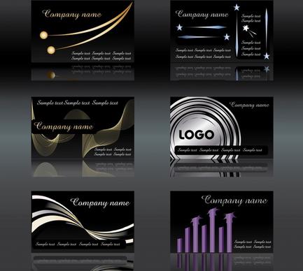 business cards templates elegant dark dynamic decor
