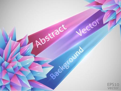 decorative background modern colorful low poly crystals