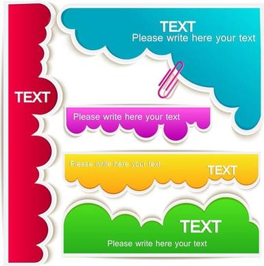corners tag clouds vector