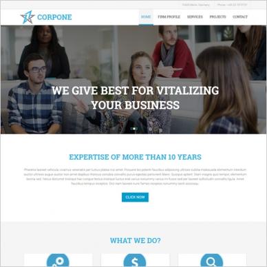 corpone multipurpose website template for business
