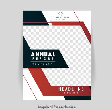 corporate annual report cover template bright elegant checkered