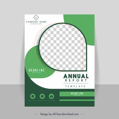 corporate annual report cover template elegant green checkered