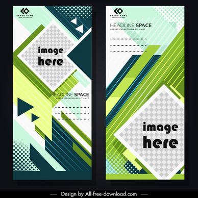 corporate banner template colorful modern geometric decor
