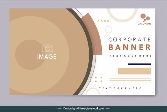 corporate banner template elegant bright modern design