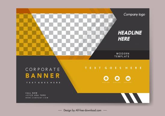 corporate banner template elegant checkered decor
