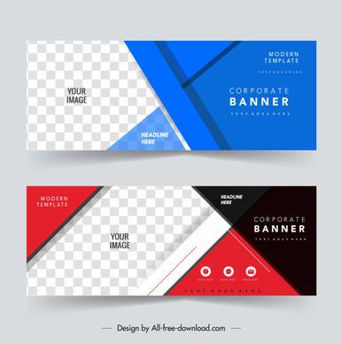 corporate banner templates colorful modern geometric checkered decor