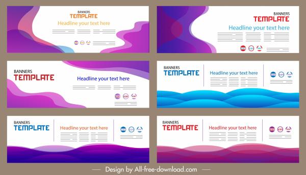 corporate banner templates horizontal design modern colorful abstraction