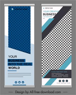 corporate banner templates modern elegant vertical modern checkered