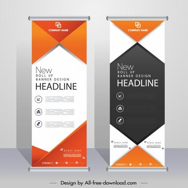 corporate banners templates modern elegant roll up design
