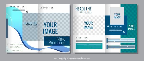 corporate brochure template bright elegant modern checkered decor