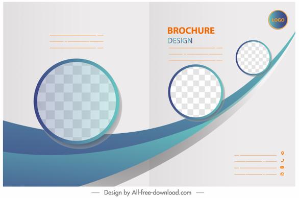 corporate brochure template checkered circles dynamic decor