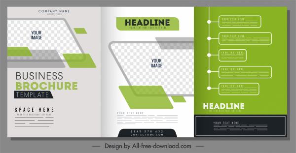 corporate brochure template elegant trifold shape