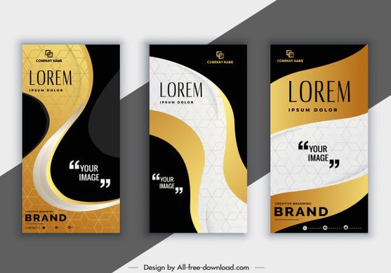 corporate brochure templates elegant curves decor modern design