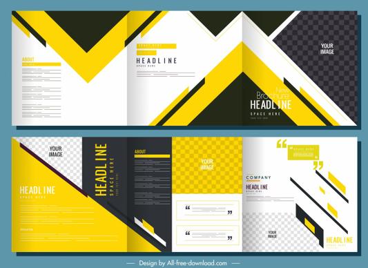 corporate brochure templates modern colored abstract trifold design