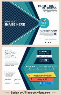 corporate brochure templates modern elegant colorful abstract decor