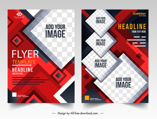 corporate flyer templates modern colorful geometric decor